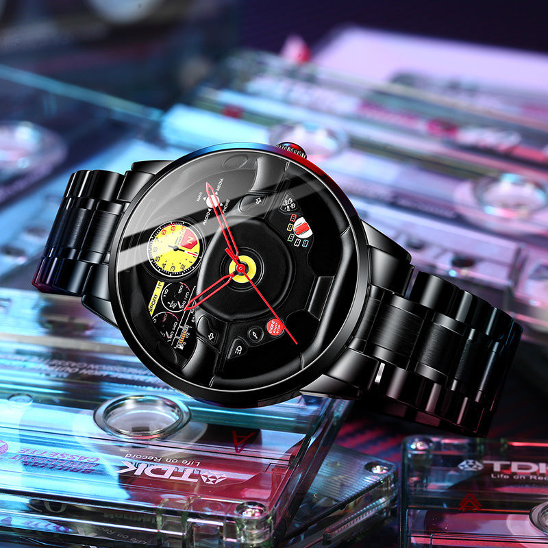 Three-dimensional Steering Wheel Hollow Watch